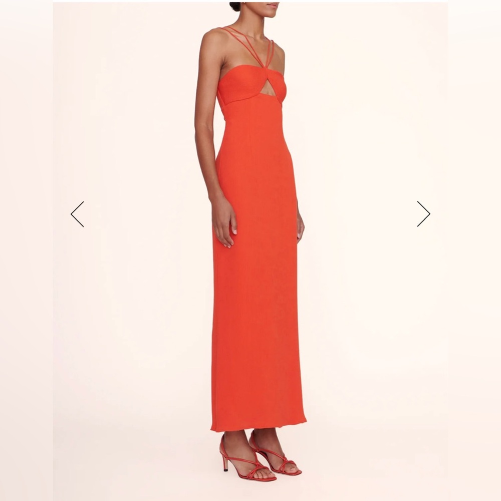 Staud Gianna Cutout Halter Maxi Dress • Back Slit • Worn Once